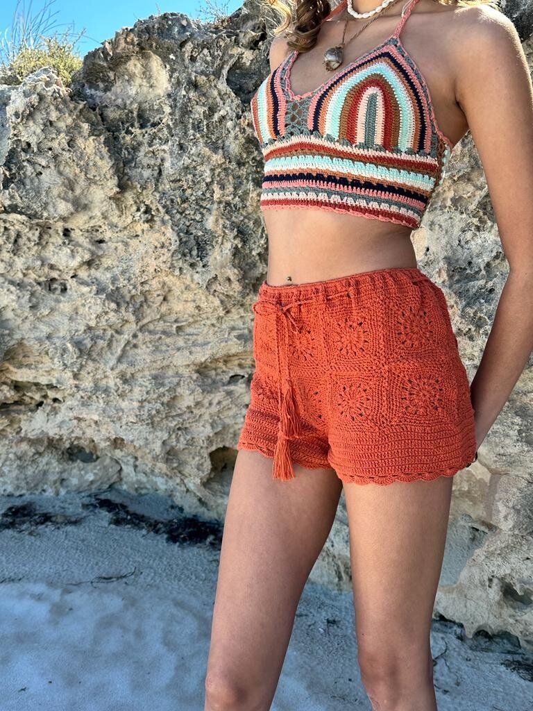 Naked Gypsy BODHI CROCHET TOP EARTH