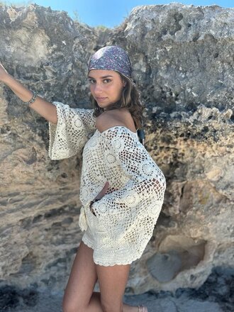 Naked Gypsy KYLO CROCHET TOP CREAM