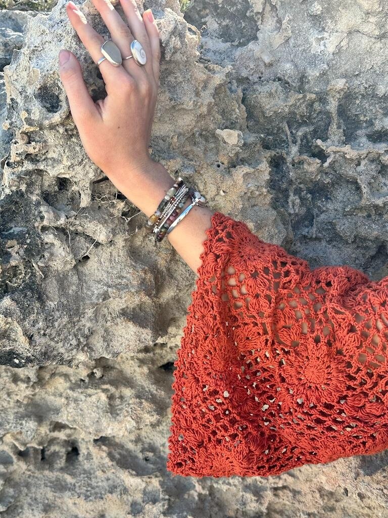 Naked Gypsy KYLO CROCHET TOP RUST