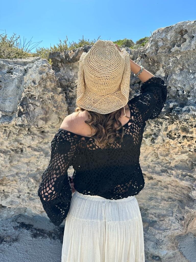 Naked Gypsy KYLO CROCHET TOP BLACK