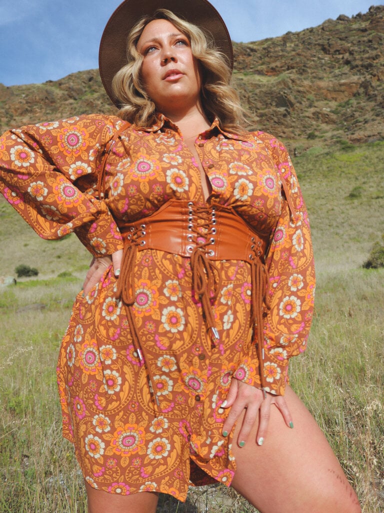 Honey & Stone Co BILLIE ABBEY ROAD MINI SHIRT DRESS