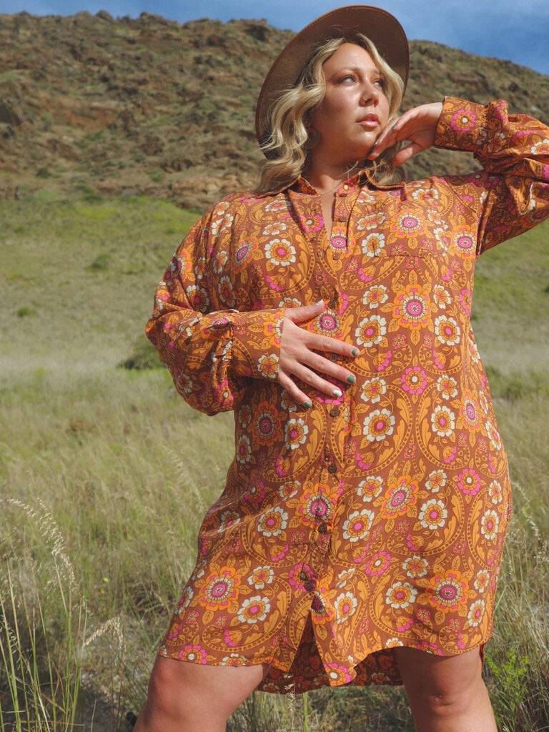Honey & Stone Co BILLIE ABBEY ROAD MINI SHIRT DRESS