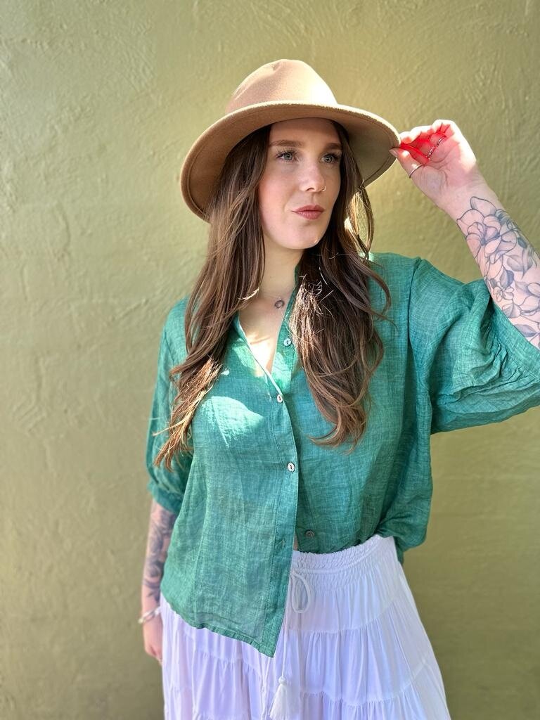 CLOVER SHIRT - EMERALD GREEN