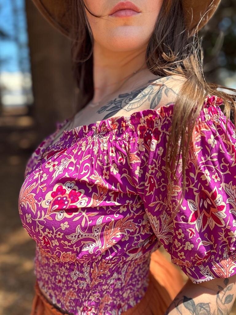 Honey & Stone Co AVA MAGENTA HAZE CROP