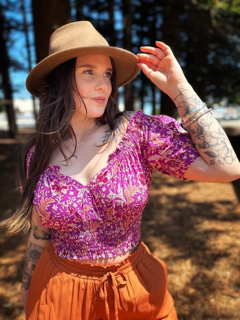 Honey & Stone Co AVA MAGENTA HAZE CROP
