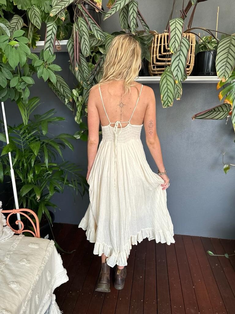 GYPSY EMBROIDERED COTTON DRESS