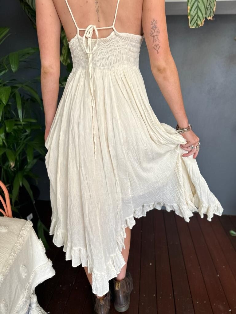 GYPSY EMBROIDERED COTTON DRESS