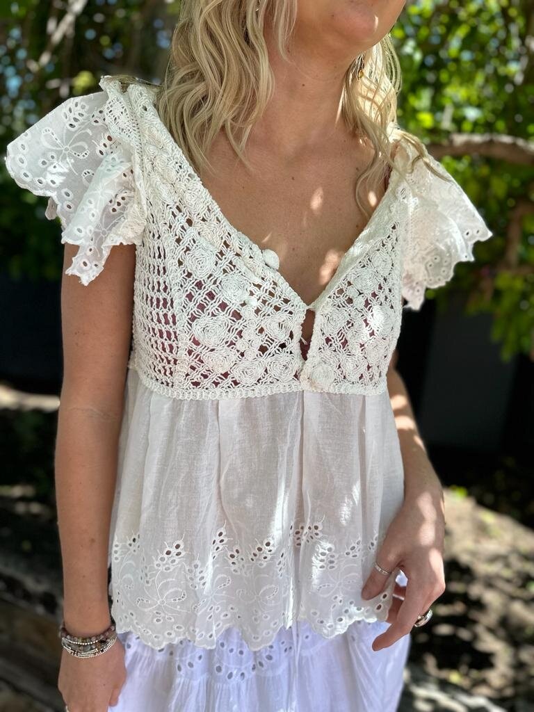BABYDOLL WHITE TOP