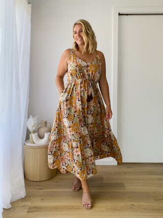 Honey & Stone Co NADIA SEPIA MAXI Honey & Stone Co NADIA SEPIA MAXI