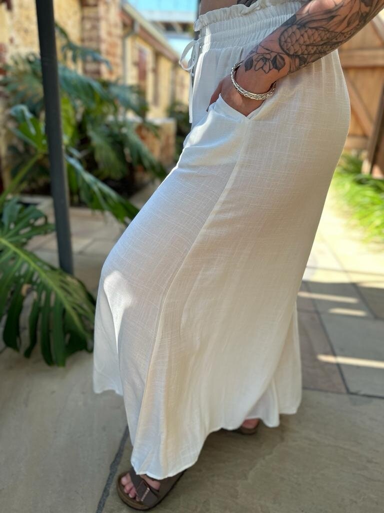 Iris Maxi ZOE PANTS WHITE