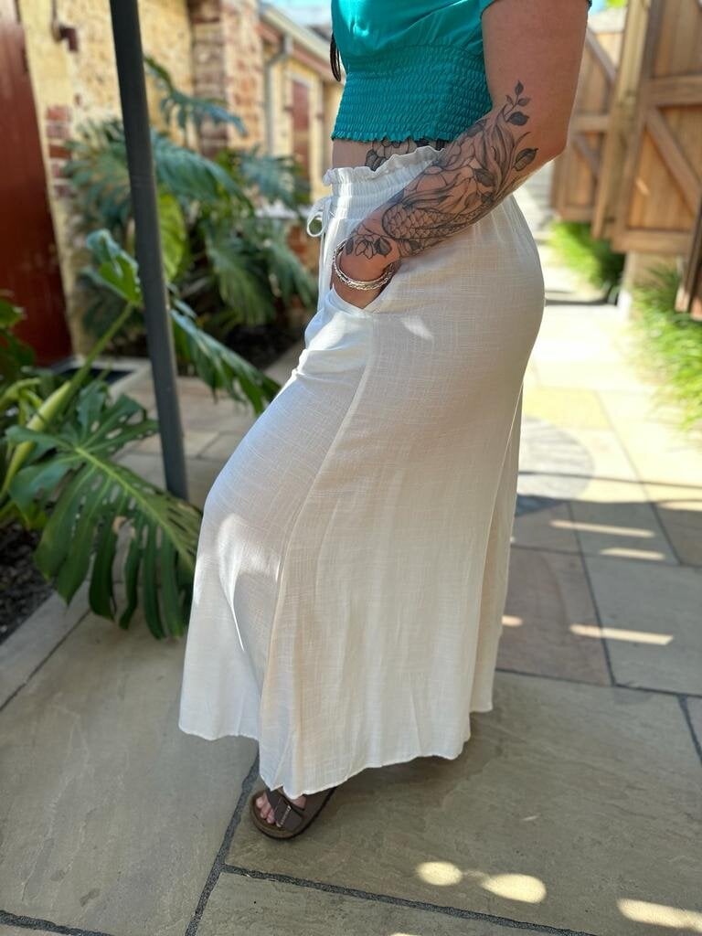 Iris Maxi ZOE PANTS WHITE