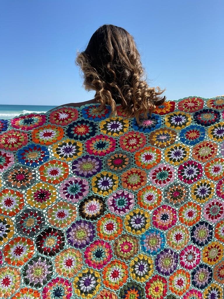 Naked Gypsy BOHO CROCHET THROW RUG