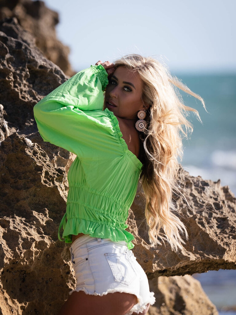 Honey & Stone Co MOLLY LIME TOP