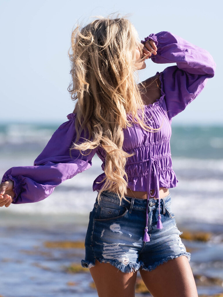 Honey & Stone Co MOLLY PURPLE TOP