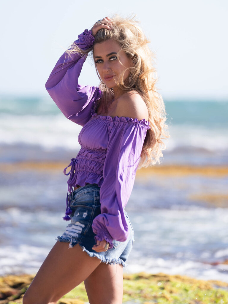 Honey & Stone Co MOLLY PURPLE TOP