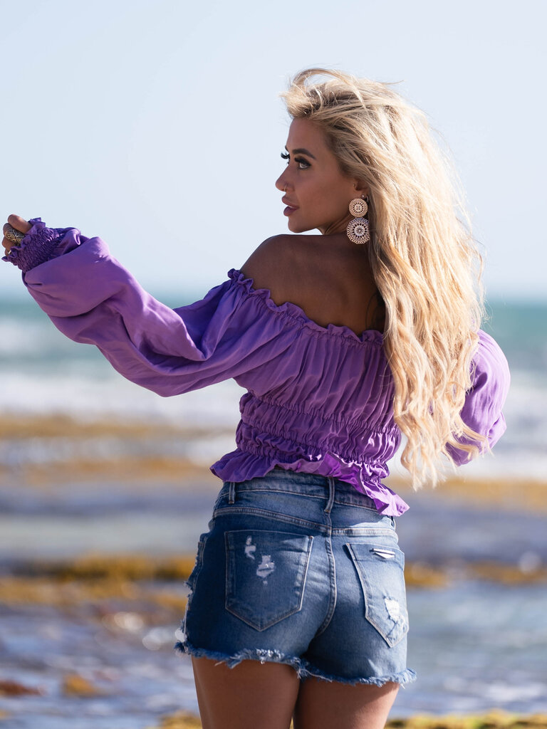 Honey & Stone Co MOLLY PURPLE TOP