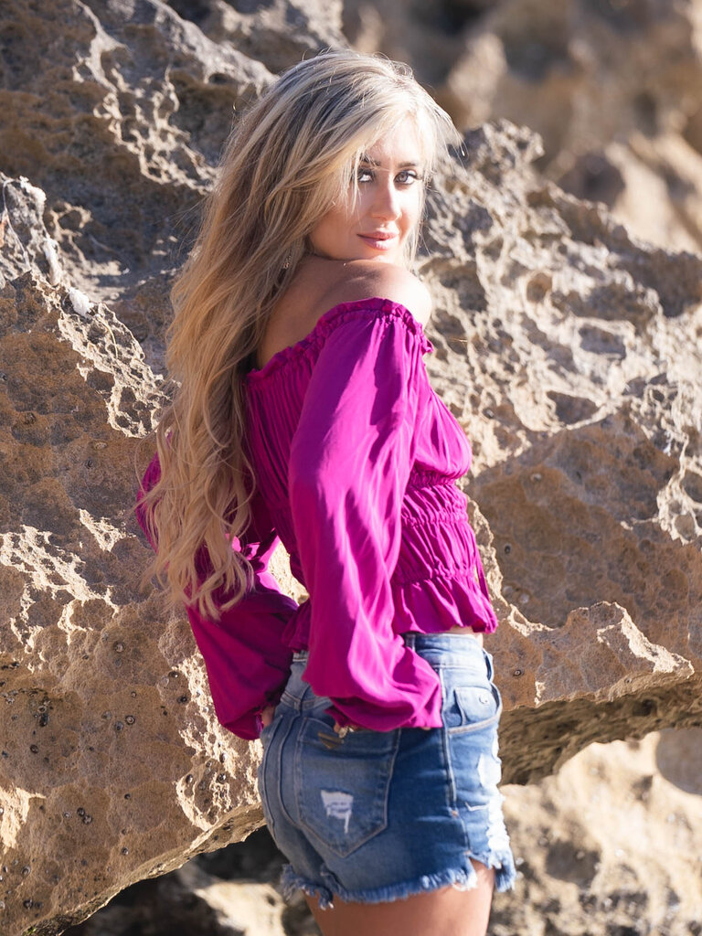 Honey & Stone Co MOLLY MAGENTA TOP