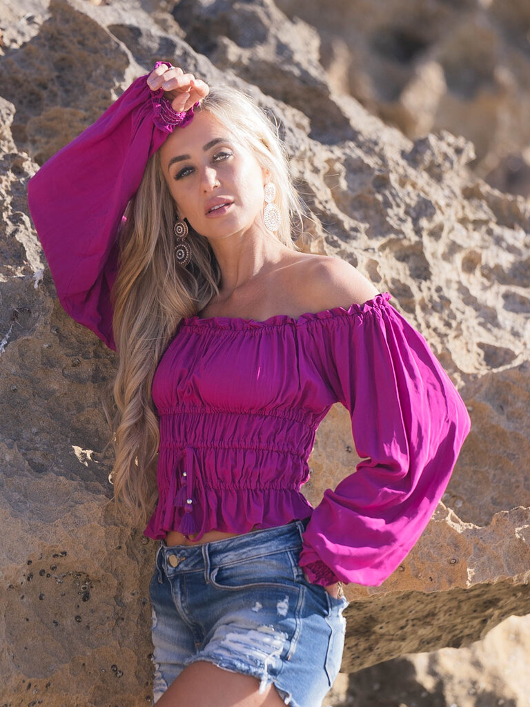 Honey & Stone Co MOLLY MAGENTA TOP