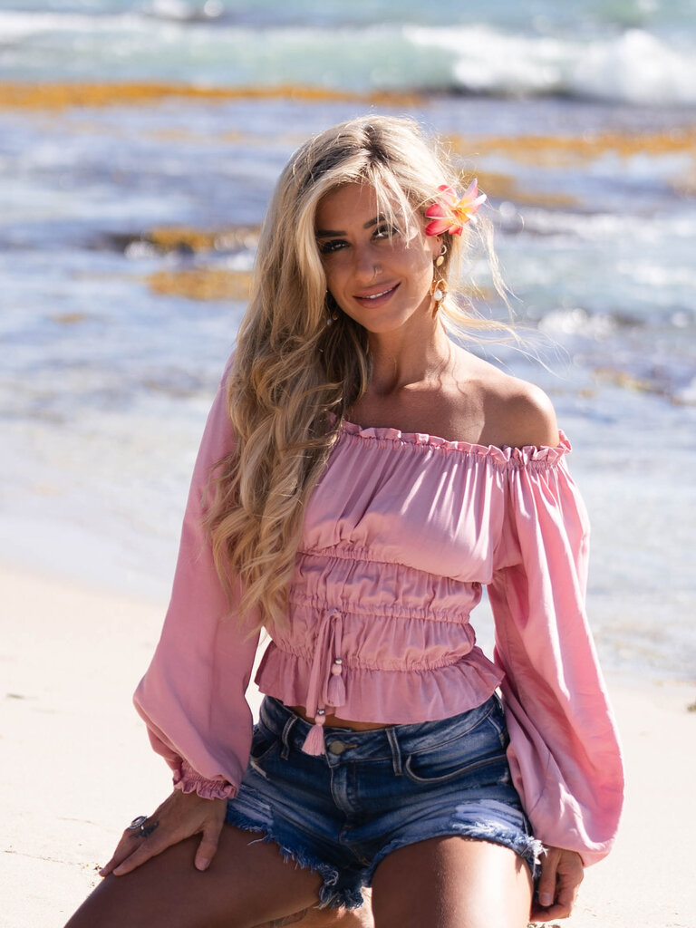 Honey & Stone Co MOLLY BLUSH TOP