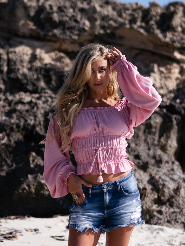 Honey & Stone Co MOLLY BLUSH TOP