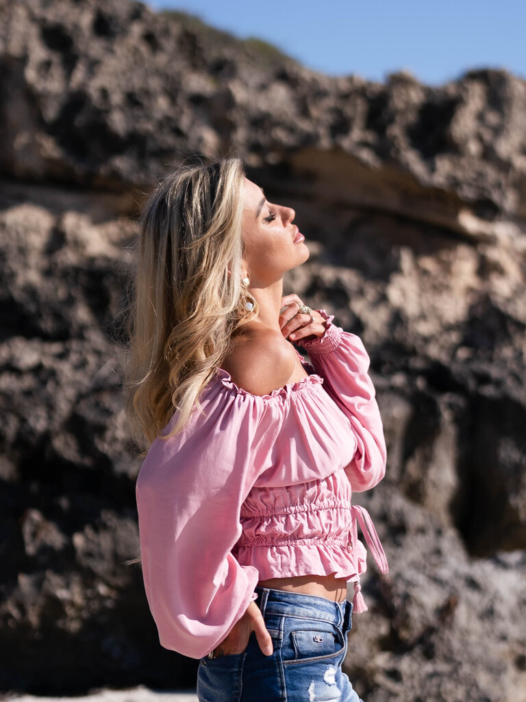 Honey & Stone Co MOLLY BLUSH TOP