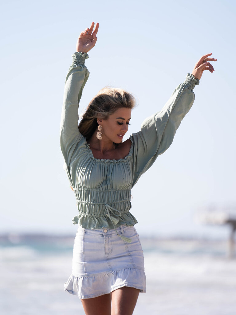 Honey & Stone Co MOLLY SAGE TOP