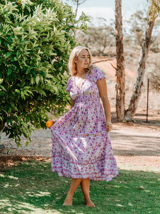 Honey & Stone Co FLORA WILDBERRY MAXI Honey & Stone Co FLORA WILDBERRY MAXI