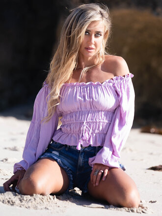 Honey & Stone Co MOLLY LILAC TOP