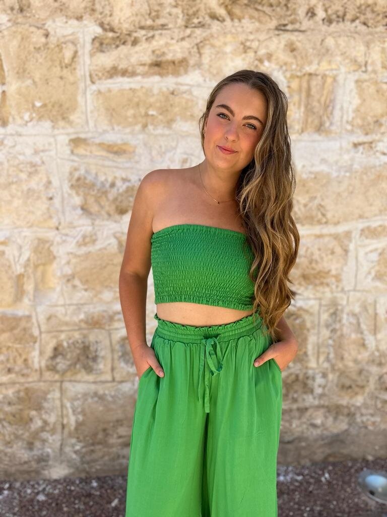 Naked Gypsy TIA WIDE LEG PARAKEET PANTS