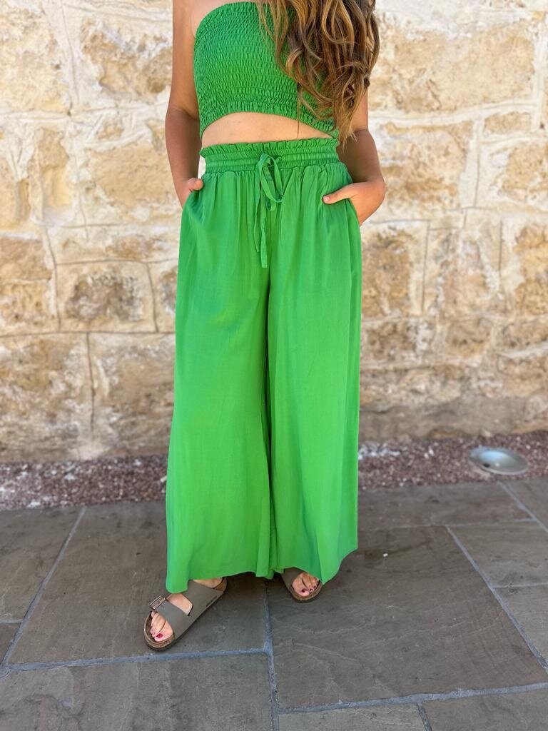 Naked Gypsy TIA WIDE LEG PARAKEET PANTS