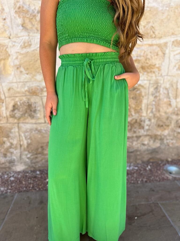 Naked Gypsy TIA WIDE LEG PARAKEET PANTS