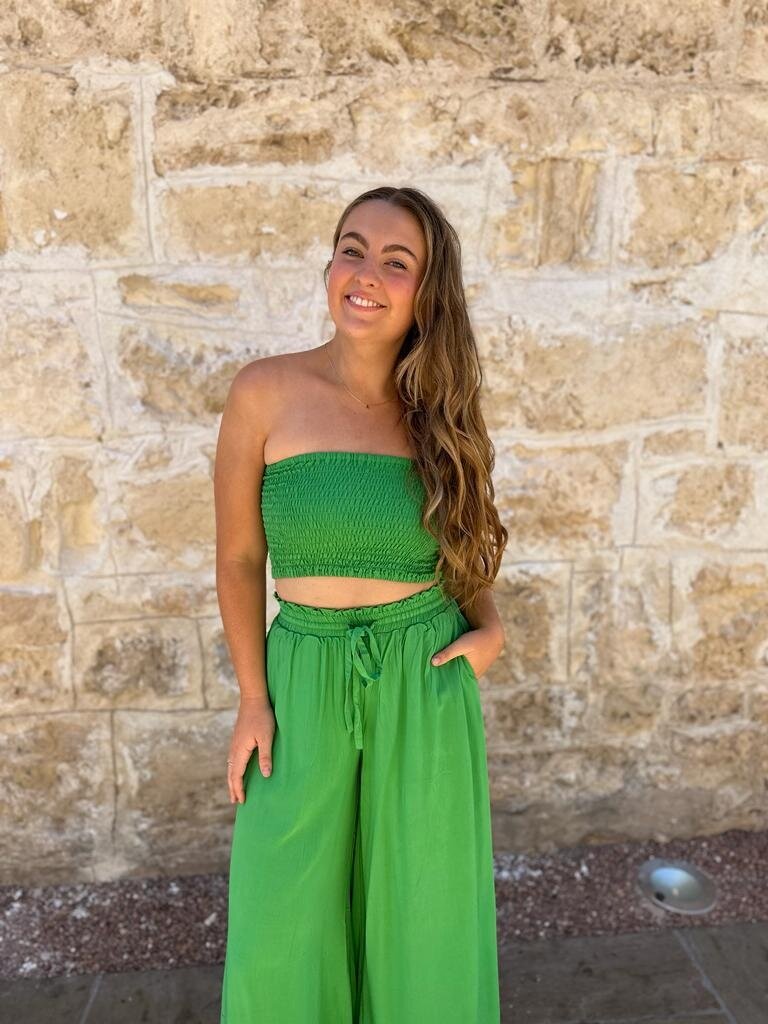 Naked Gypsy TIA WIDE LEG PARAKEET PANTS
