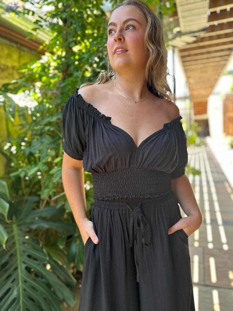Naked Gypsy TIA WIDE LEG BLACK PANTS