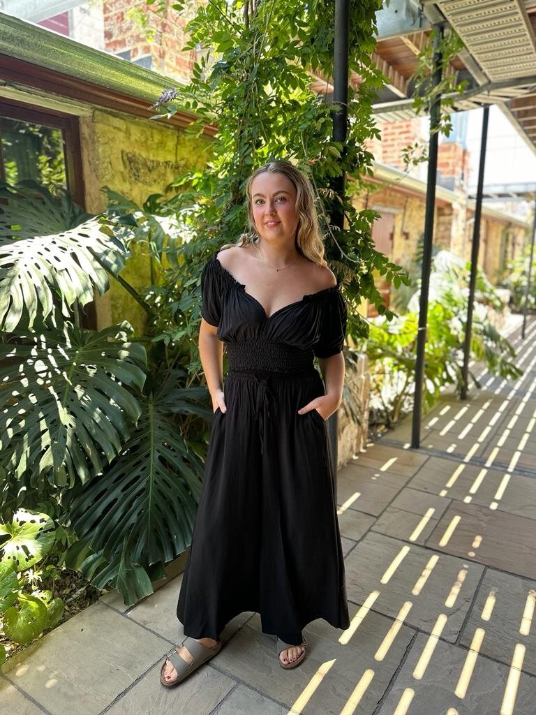 Naked Gypsy TIA WIDE LEG BLACK PANTS