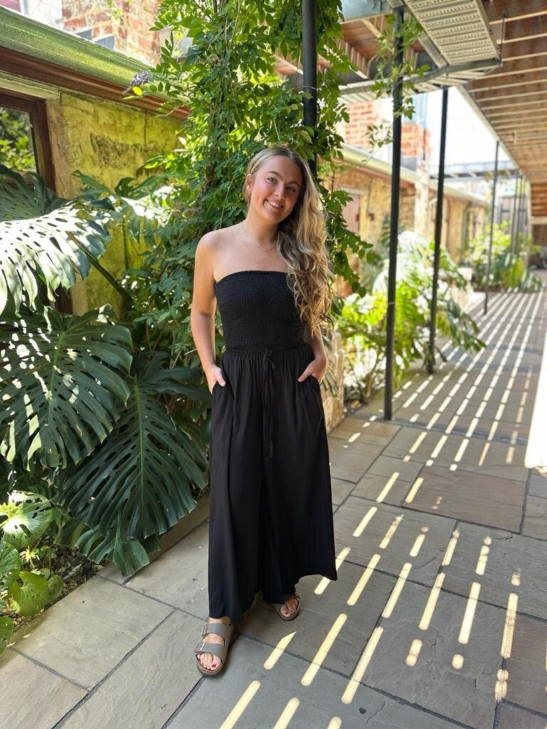 Naked Gypsy TIA WIDE LEG BLACK PANTS