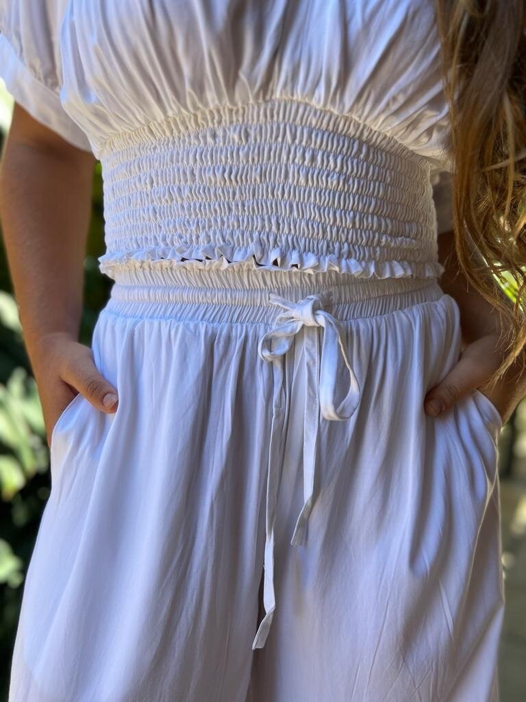 Honey & Stone Co AVA CROP WHITE