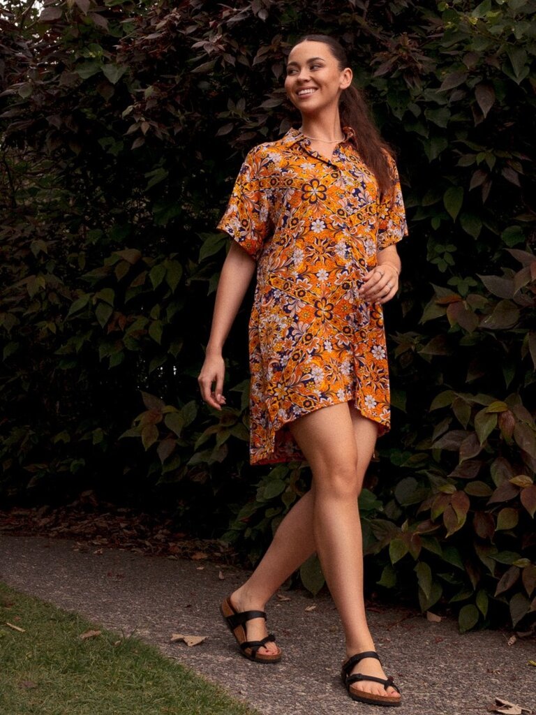 Honey & Stone Co SUNNY GOLDEN ECLIPSE SHIRT DRESS