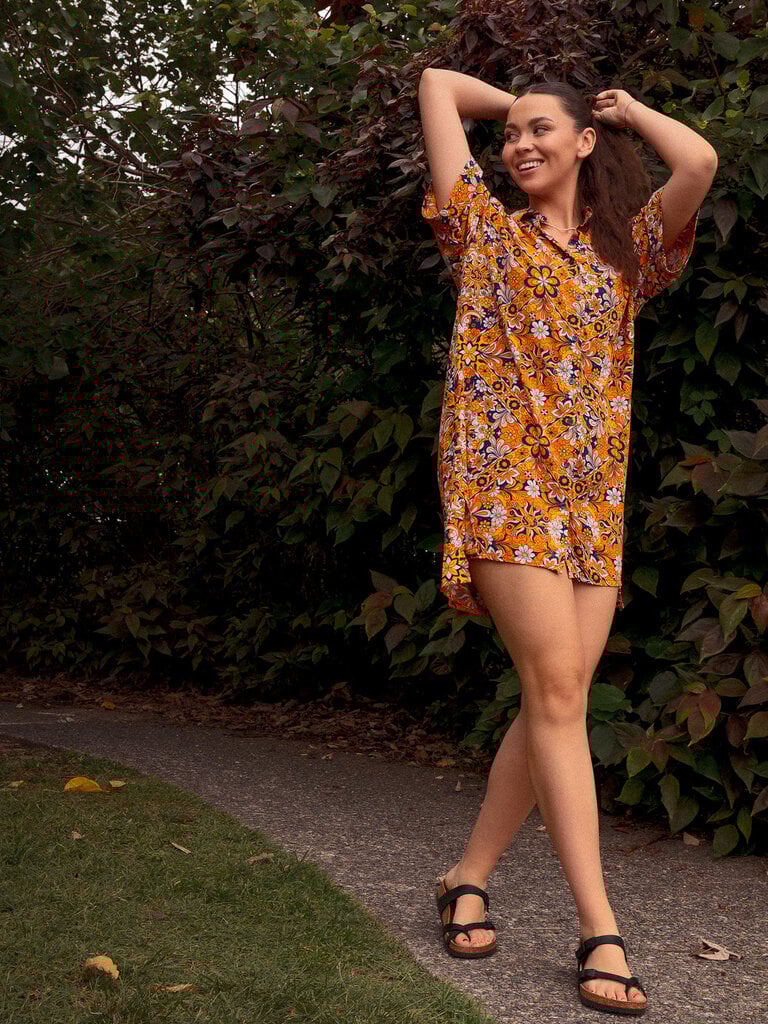 Honey & Stone Co SUNNY GOLDEN ECLIPSE SHIRT DRESS