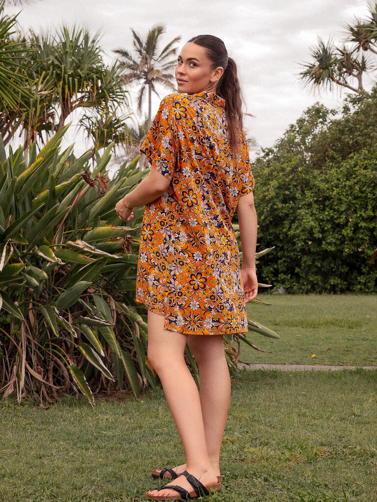 Honey & Stone Co SUNNY GOLDEN ECLIPSE SHIRT DRESS