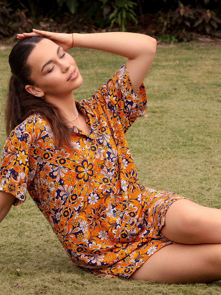 Honey & Stone Co SUNNY GOLDEN ECLIPSE SHIRT DRESS