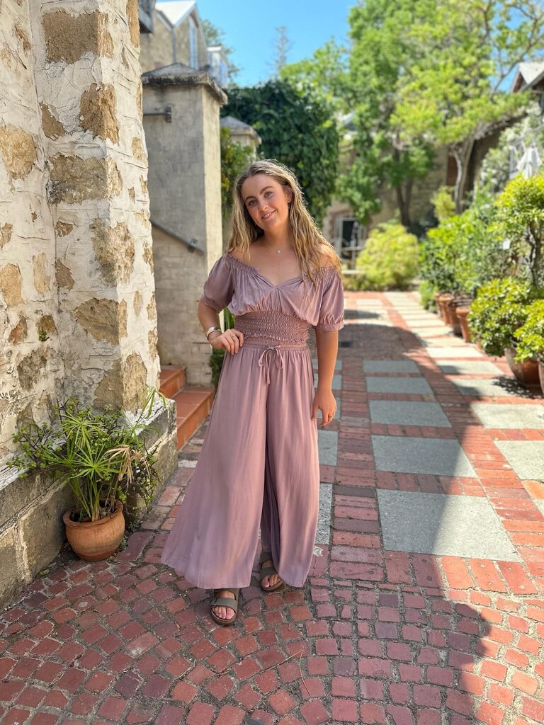Naked Gypsy TIA WIDE LEG ELDERBERRY PANTS