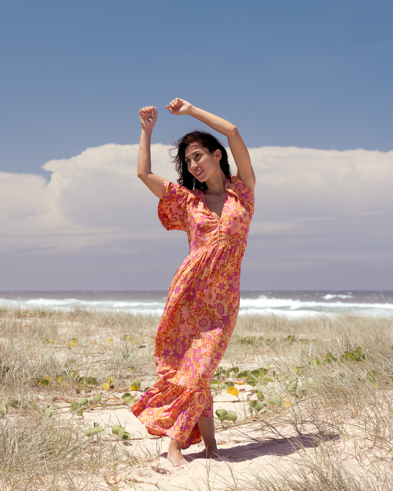 DRESS HS336P107 MAE MAXI SWEET PEACH - Naked Gypsy