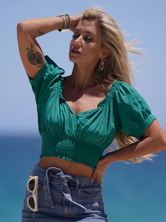 Honey & Stone Co AVA CROP JADE Honey & Stone Co AVA CROP JADE