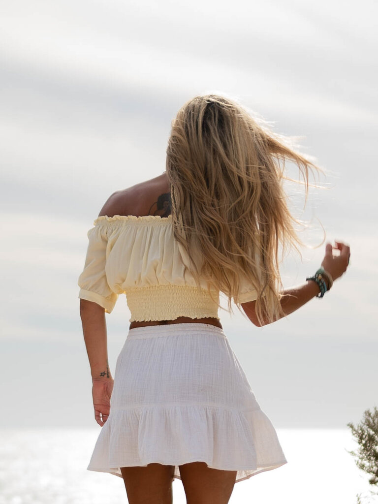 Honey & Stone Co AVA VINTAGE CREAM CROP