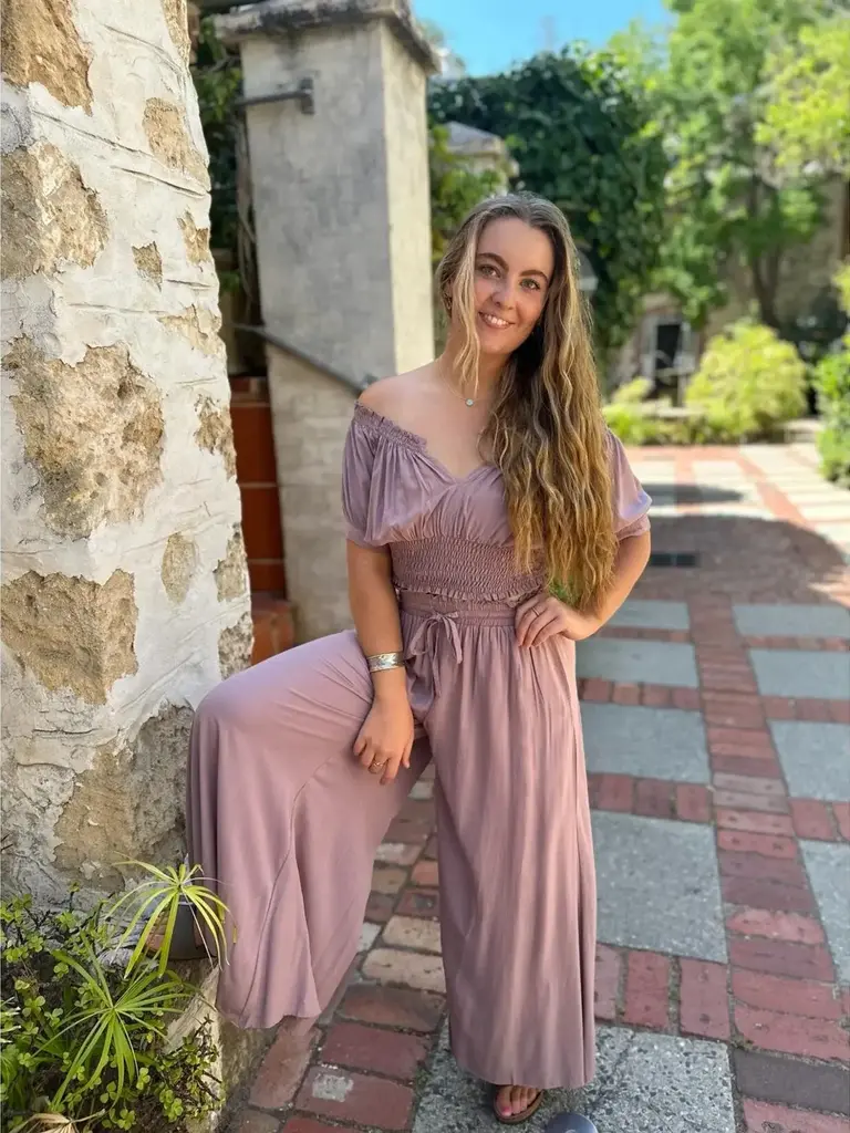 Naked Gypsy TIA WIDE LEG ELDERBERRY PANTS