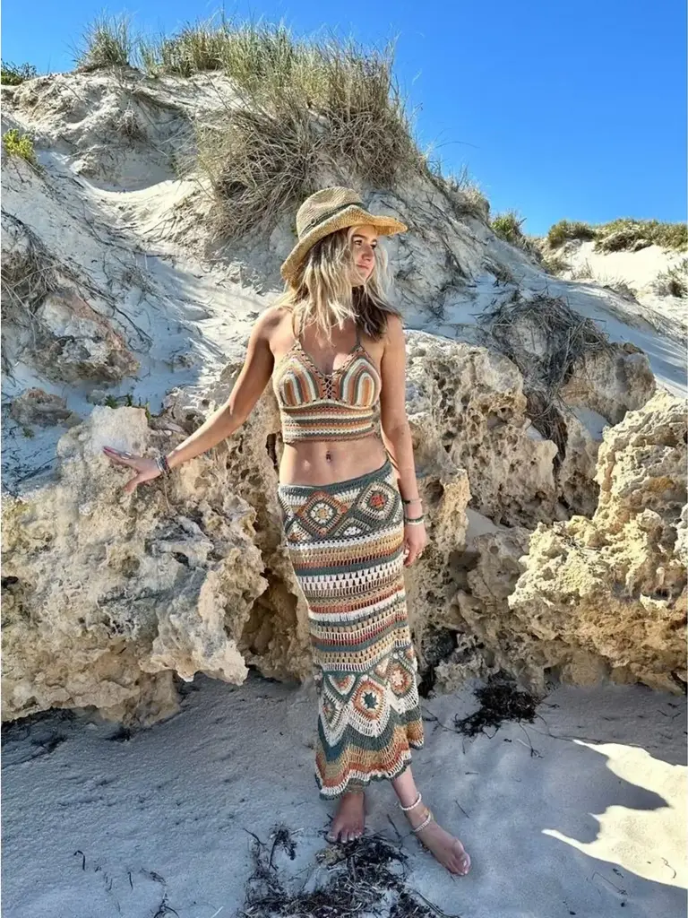 Naked Gypsy SKYE CROCHET RUSTIC SKIRT