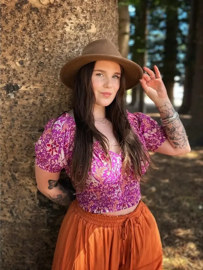 Honey & Stone Co AVA MAGENTA HAZE CROP