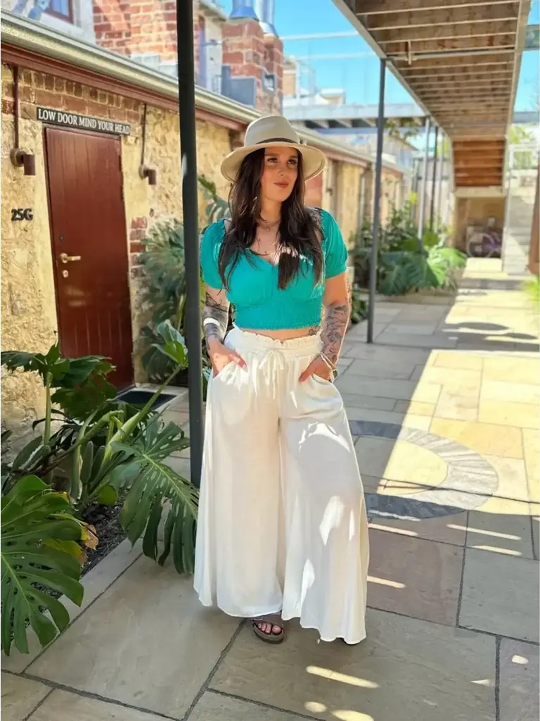 Iris Maxi ZOE PANTS WHITE
