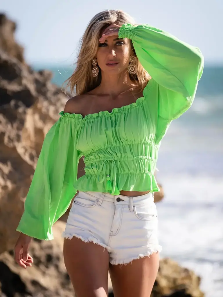 Honey & Stone Co MOLLY LIME TOP