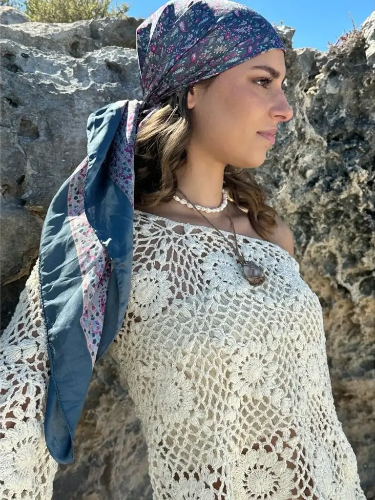 Naked Gypsy BOHO SILK SCARF - MIX PRINT